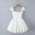 European and American wholesale 2024 autumn new white small V-neck dress, backless sexy short skirt