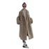 2023 Fashion Plush Autumn/Winter New Style Suit Collar Warm Fur Coat Women's Long Style Casual Style