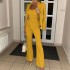 FD1013 in stock 2022 autumn new fashionable long sleeved small suit long pants jumpsuit set two-piece set