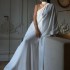 FD1458 in stock 2023 autumn and winter new cross-border women's fashion French hanging neck one shoulder long dress dress