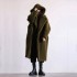 Autumn and winter casual faux fur coat women's coat mid to long style European and American hooded lapel fashionable lamb fur temperament trend