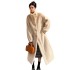 2024 new European and American station temperament casual winter environmentally friendly fur coat women's knee high mid length thick coat trend