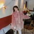 2021 autumn and winter Korean version new hoodie loose faux fur jacket for women, fashionable and stylish, furry and casual, thickened