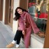 2024 new autumn and winter environmentally friendly lamb fur coat, fur coat, women's knee length hooded fashion, European and American