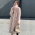 2020 winter new faux fur coat women's coat fashion casual stand collar European station medium long slim fit trend