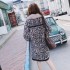 2019 autumn and winter new fashion leopard print faux fur coat for women, mid to long length lambhair coat, Korean version casual trend