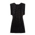 Foreign trade 2024 autumn new dress women's clothing European and American style socialite sleeveless sequin temperament French 9565976