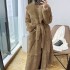 2022 new faux fur coat for women, mid to long length, European station, fashionable temperament, loose plus size to cover the belly trend