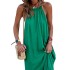 FD1450 in stock 2023 spring/summer new cross-border women's fashionable sleeveless hanging neck long beach dress