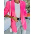 FD1483 in stock 2024 autumn and winter new cross-border women's fashion temperament solid color lapel long sleeved small suit jacket