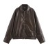 Foreign Trade 2024 Autumn New Women's Transparent Hard Yarn Pilot Jacket Coat Sweet Cool 4341864