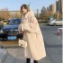 Loose and casual winter hoodie, faux fur jacket, women's mid to long length hooded Korean version, plush and fashionable, covering the belly