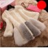 New autumn and winter imitation fox fur medium long coat, winter fur imitation mink fur coat, women's round neck slim fit foreign trade