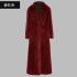 2021 autumn and winter European and American coat imitation fur coat women's mid to long suit collar casual fashion warm plush