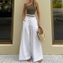 FD1539 in stock 2024 autumn new cross-border women's fashion temperament solid color high waist wide leg casual pants