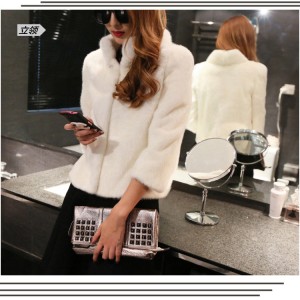 Imitation fur coat women's wholesale 2018 new style imitation mink coat mink Korean version coat women's short style round neck short style