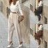 FD1558 in stock 2024 spring new cross-border women's fashion temperament solid color versatile high waisted pants and trousers