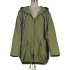 FD604 in stock 2023 cross-border European and American autumn and winter women's casual loose hooded zipper raincoat cloth windbreaker jacket