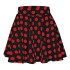 LN043 Amazon EBAY Cross border European and American Summer Hot Sale Wave Point Mini Big Swing Half length Skirt Red Short Skirt