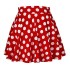 LN043 Amazon EBAY Cross border European and American Summer Hot Sale Wave Point Mini Big Swing Half length Skirt Red Short Skirt