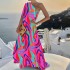 FD960 in stock 2024 summer new cross-border women's clothing temperament fashionable solid color loose shoulder long dress