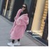 2021 autumn and winter European and American station imitation otter rabbit fur thick medium long hooded fur coat fur coat women's fashion trend