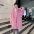 2023 new Korean version winter furry fur coat for women, medium and long, thick and loose stand up collar, imitation otter rabbit plush