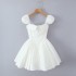 European and American wholesale 2024 autumn new white small V-neck dress, backless sexy short skirt