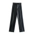 2023 autumn new women's clothing style, high waist versatile, slimming and casual straight tube imitation leather pants