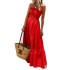 FD1305 in stock 2024 spring new cross-border women's fashionable strapless Bohemian vacation dress