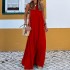 FD1450 in stock 2023 spring/summer new cross-border women's fashionable sleeveless hanging neck long beach dress