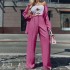 FD1462 in stock 2024 Spring and Autumn new cross-border women's solid color long sleeved casual fashion street photography suit set