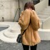 2021 new autumn and winter casual loose Korean version faux fur jacket women's furry thick hooded baseball jacket