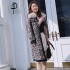 2019 autumn and winter new fashion leopard print faux fur coat for women, mid to long length lambhair coat, Korean version casual trend