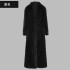 2021 autumn and winter European and American coat imitation fur coat women's mid to long suit collar casual fashion warm plush