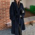 2022 new fashionable autumn and winter fur coat women's hooded casual European and American coat with waist cinching temperament to cover the stomach