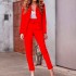 FD051 in stock 2024 autumn and winter cross-border Amazon women's fashion long sleeved suit jacket casual pants set