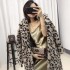 2021 new casual European and American sheep shearing fur coat for women, medium to long leopard print fashion fur coat, trendy winter