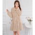 2020 new autumn and winter hooded rhinestone mid long style imitation otter rabbit fur grass integrated imitation fur women's coat women's trend