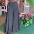 2023 Amazon Europe and America Spring/Summer New Pants Women's Button Elastic High Waist Summer Wide Leg Pants