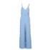 2024 European and American foreign trade women's fashionable and sexy sleeveless camisole hollow high waist slim fit solid color jumpsuit