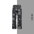 D Home 2024 Leisure New CD Trendy Brand Loose Jeans Printed Full Jacquard Straight Tube High Street Versatile Pants