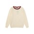 High version G home 24 early autumn high-end customized new micro label ancient home hollowed out pullover knitted sweater round neck versatile sweater