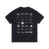 B Home High Version Paris Full Printing Alphabet Tape Explosive Short Sleeve T-shirt Pure Cotton Casual Versatile Loose Unisex