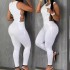 2023 Summer European and American New Women's All in One Waist Slim Fit Sexy Punk Show off Women's Hollow jumpsuit