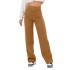 2024 Amazon European and American Fashion New Women's Casual Straight Pants High Waist Button Elastic Band Multiple Pockets