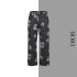 D Home 2024 Leisure New CD Trendy Brand Loose Jeans Printed Full Jacquard Straight Tube High Street Versatile Pants