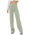 2024 Amazon European and American Fashion New Women's Casual Straight Pants High Waist Button Elastic Band Multiple Pockets