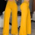 2023 Summer European and American Foreign Trade Women's Clothing Hollow Belt High Waist Casual Straight Tube Loose Pants Wide Legs Pants