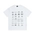 B Home High Version Paris Full Printing Alphabet Tape Explosive Short Sleeve T-shirt Pure Cotton Casual Versatile Loose Unisex